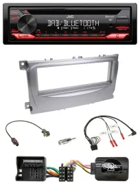 Автомагнитола JVC CD, DAB, USB, Bluetooth, поддержка управления на руле, для Ford Galaxy/C-Max (с 2007), Focus