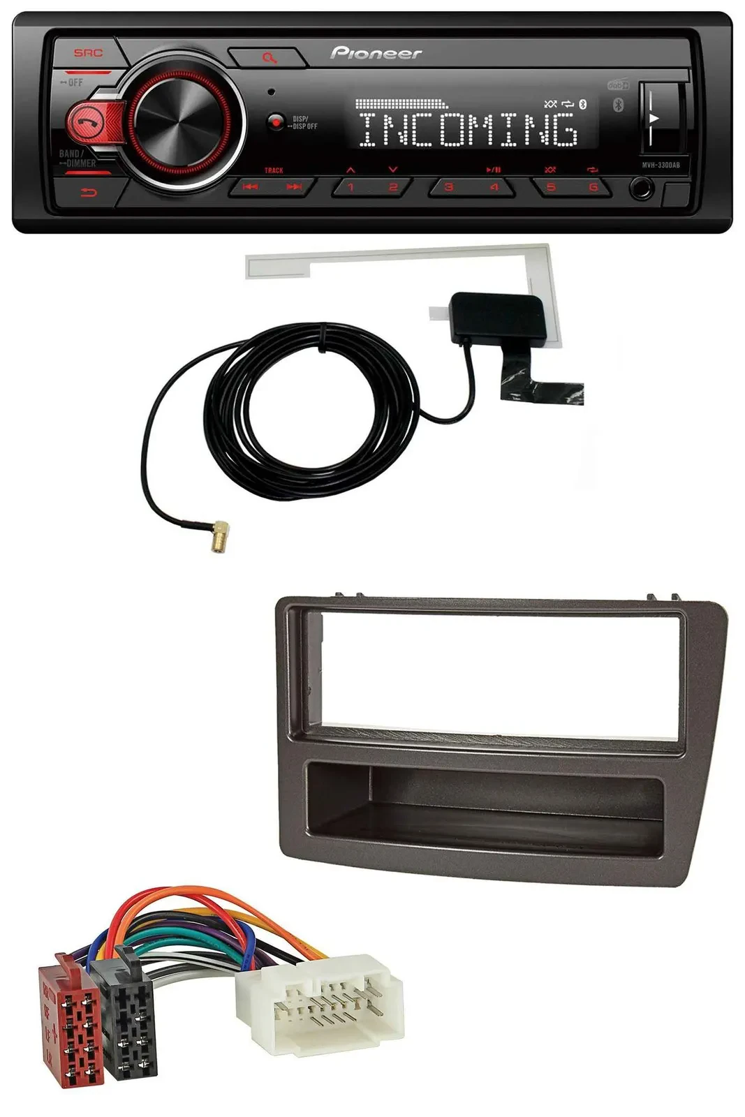 Автомагнитола Pioneer USB, MP3, DAB, Bluetooth для Honda Civic 2004–2006 (автоматический климат-контроль), черная