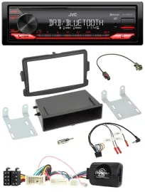 JVC Bluetooth USB DAB Lenkrad Autoradio für Dacia Logan Sandero ab 12 schwarz