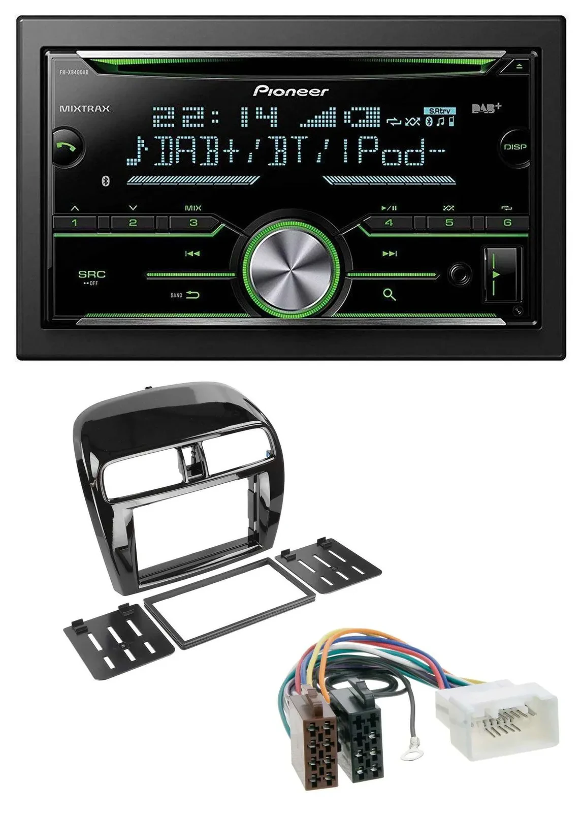 Pioneer Bluetooth MP3 DAB 2DIN USB CD Autoradio für Mitsubishi SpaceStar Mirage