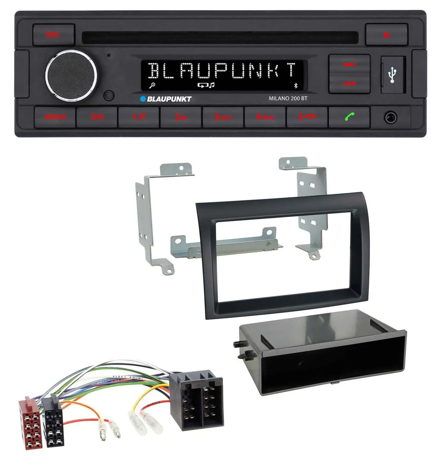 Автомагнитола для Fiat Ducato (2006–2010) Blaupunkt MP3, USB, CD, Bluetooth, AUX, черная
