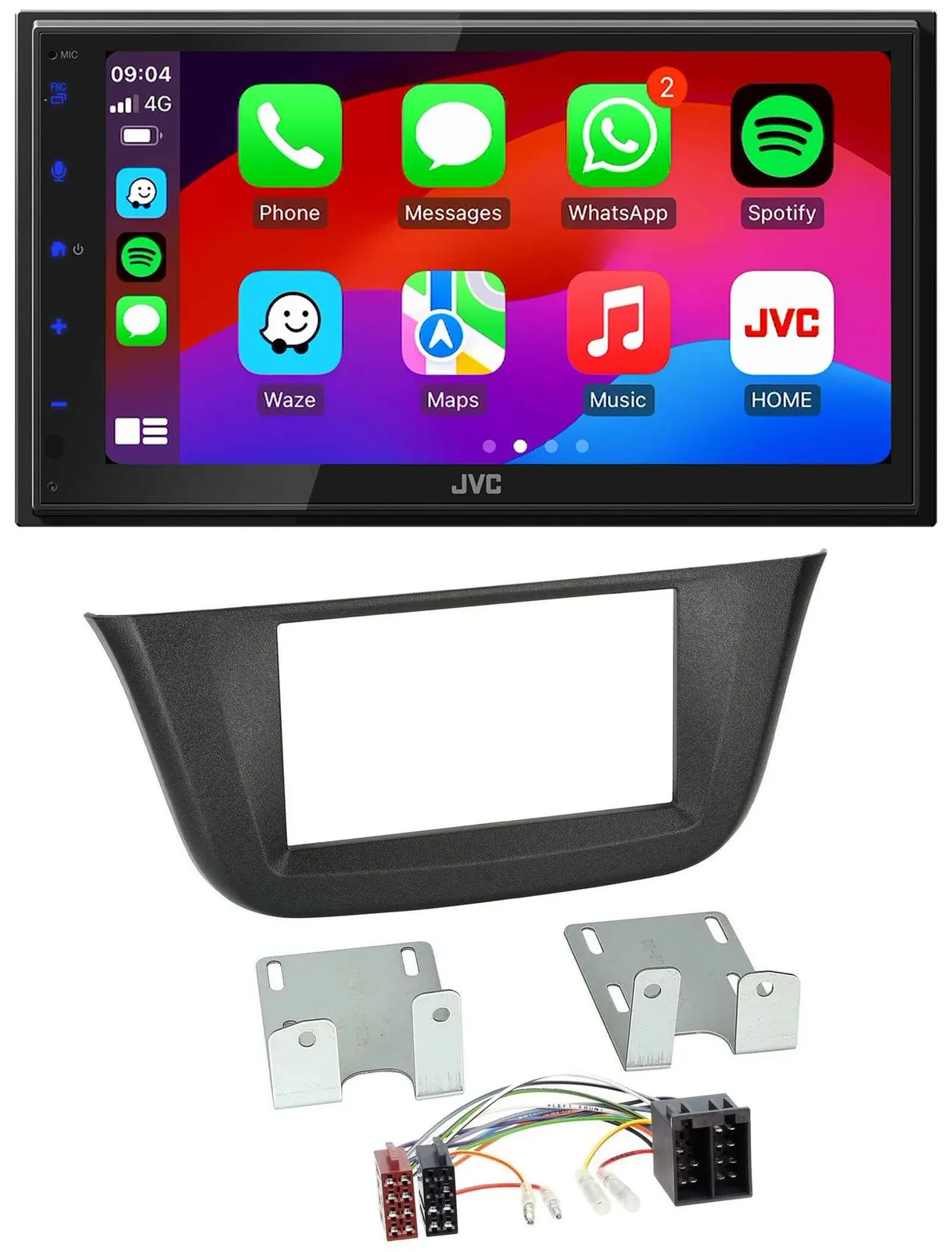 Автомагнитола JVC 2-DIN, Bluetooth, USB, MP3, DAB для Iveco Daily (с 2014)