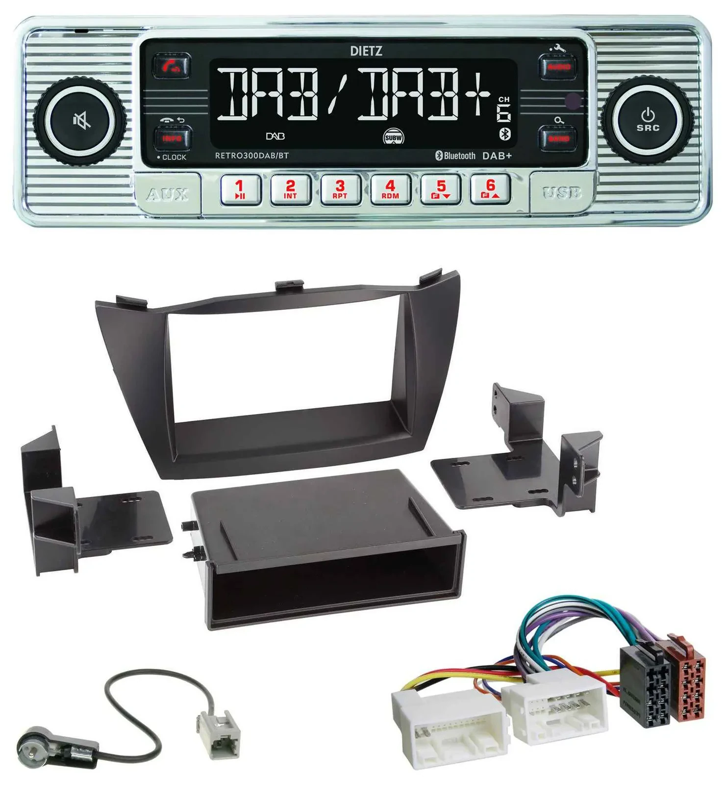 Dietz Bluetooth MP3 DAB USB Autoradio für Hyundai ix35 (LM, 2010-2013)