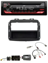 Автомагнитола для Fiat 500L (с 2012) JVC CD, DAB, USB, Bluetooth, управление с руля