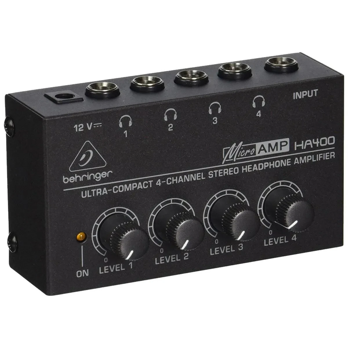 Behringer HA-400 4-Channel Ultra-Compact Stereo Headphone Amplifier, Bundle with