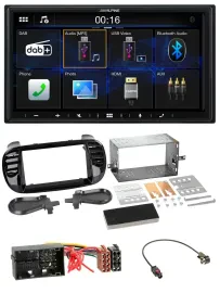 Alpine Bluetooth 2DIN MP3 DAB USB Autoradio für Fiat 500 (ab 12) schwarz