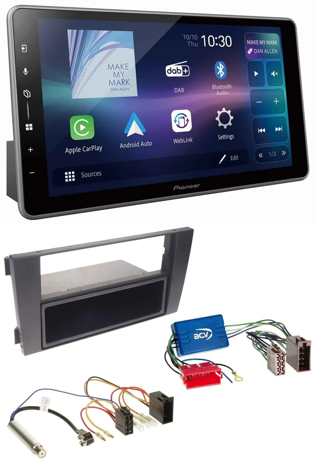 Автомагнитола Pioneer Bluetooth USB DAB для Audi A6 C5 (2001–2005) Symphony