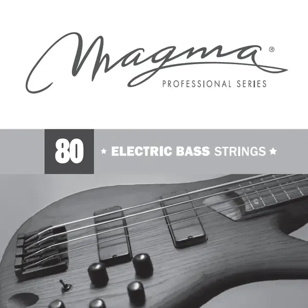 Струна одиночная для бас-гитары Magma Strings BS080N Nickel Plated Steel 080