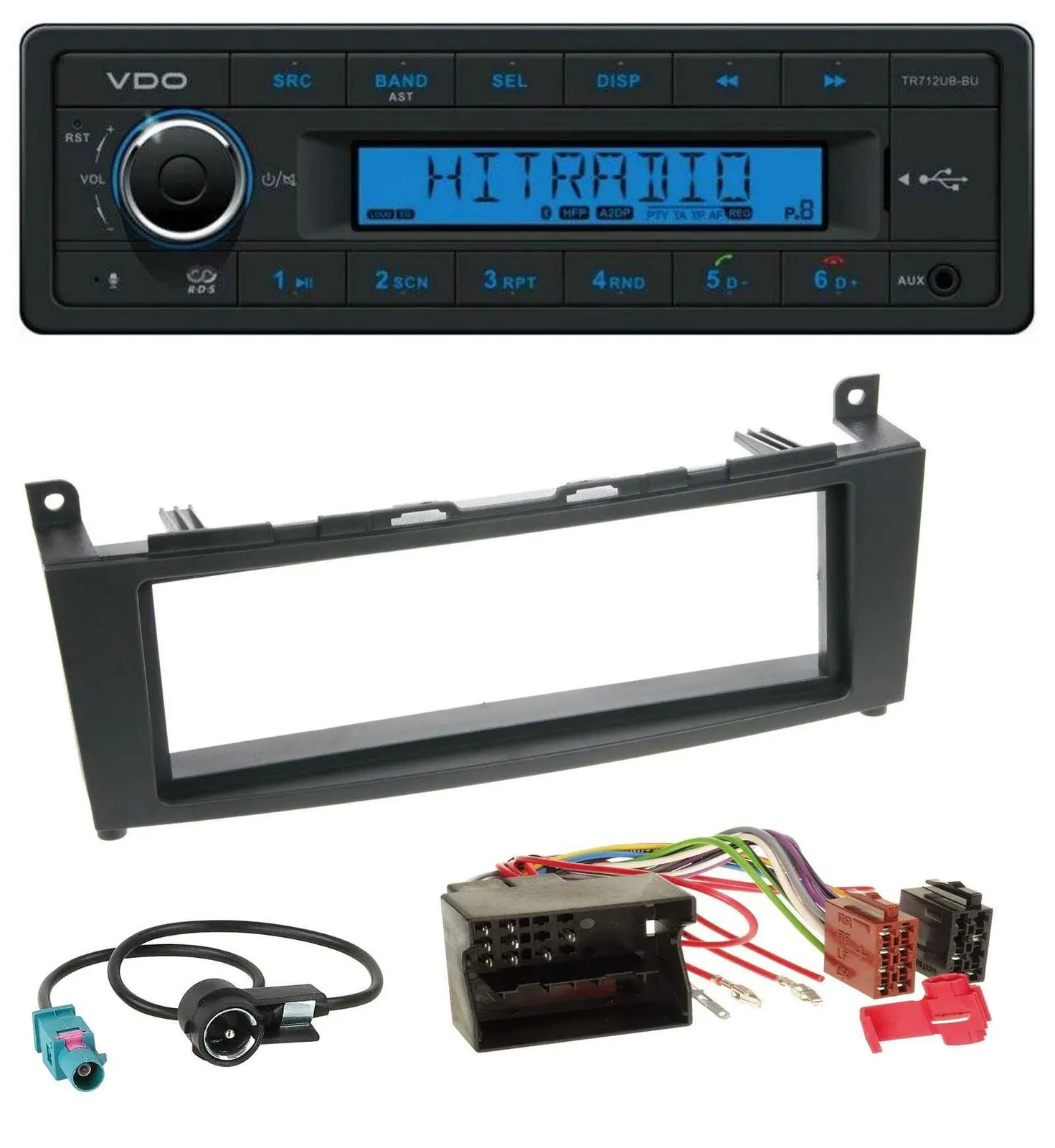 Автомагнитола VDO Bluetooth USB AUX MP3 для Mercedes C‑Class W204 (с 2007)