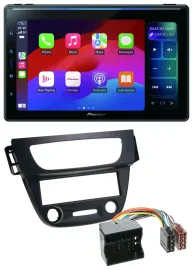 Pioneer Bluetooth DAB MP3 USB Autoradio für Renault Megane 3 09-14 Quadlock schw