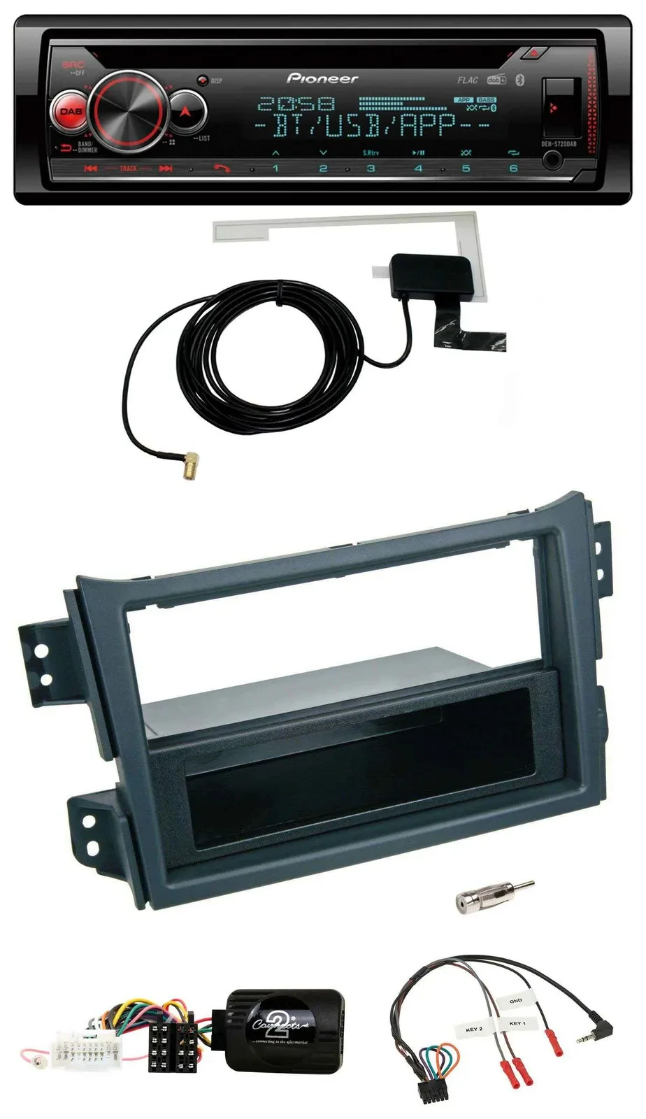 Pioneer DAB CD Lenkrad USB Bluetooth Autoradio für Opel Agila B Suzuki Splash 20