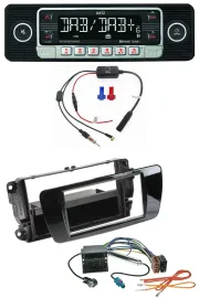 Dietz MP3 DAB Bluetooth USB Autoradio für Seat Ibiza ab 08 Klavierlack schwarz