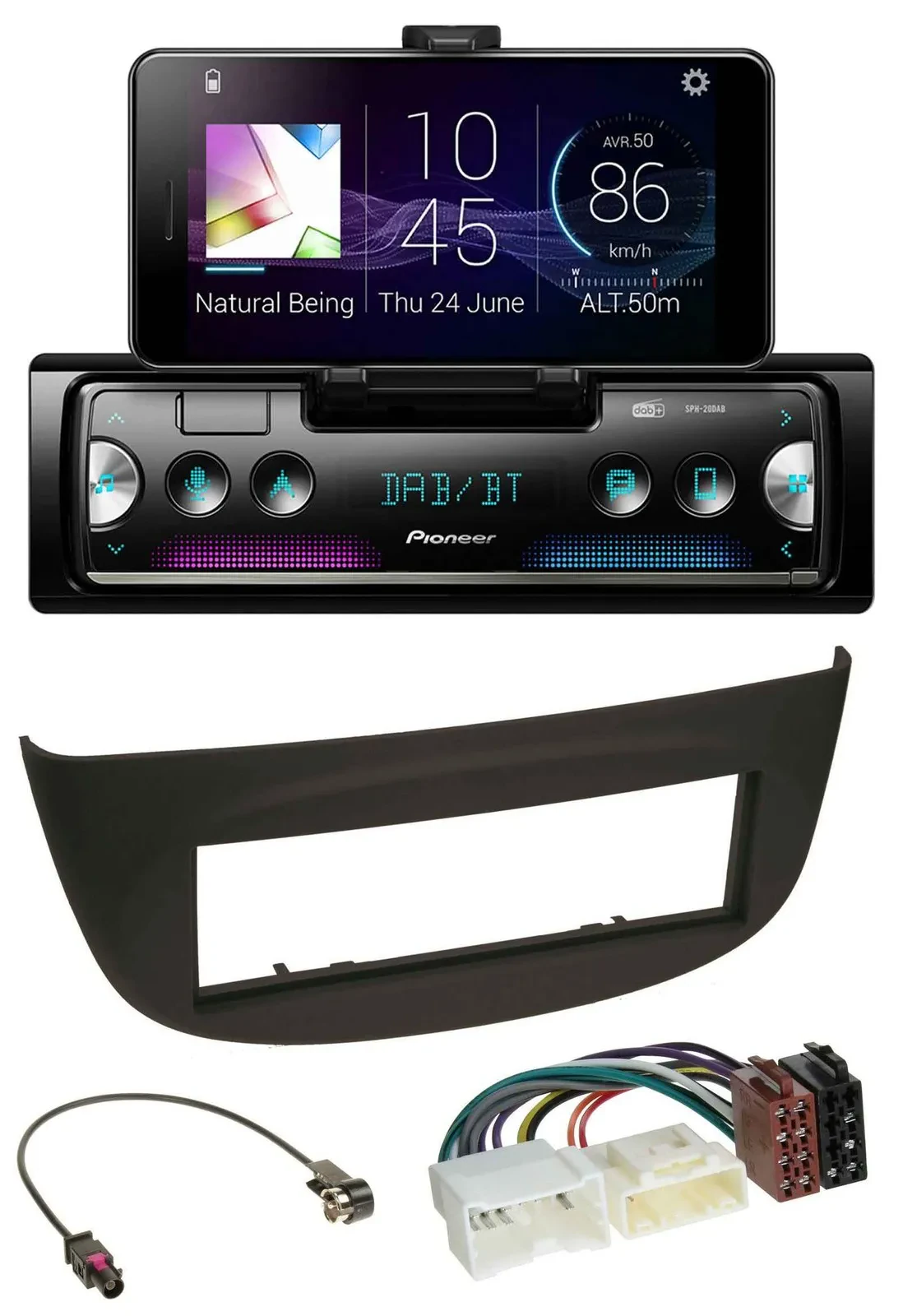 Pioneer USB MP3 Bluetooth DAB Autoradio für Renault Twingo ab 2012 schwarz