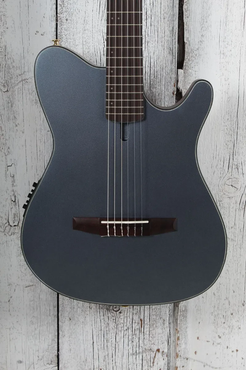 Ibanez FRH10N Thinline Nylon Acoustic Electric Guitar Indigo Blue Metallic