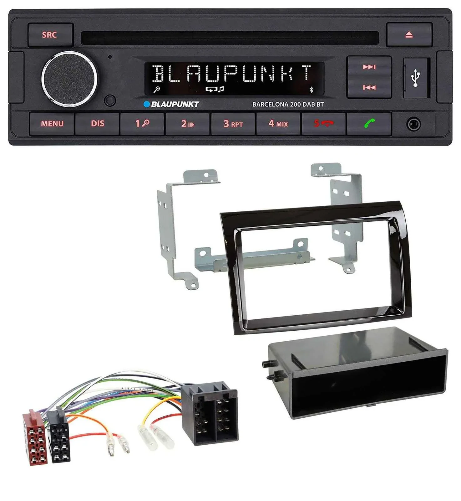 Blaupunkt USB DAB CD Bluetooth MP3 Autoradio für Fiat Ducato (06-10) - piano