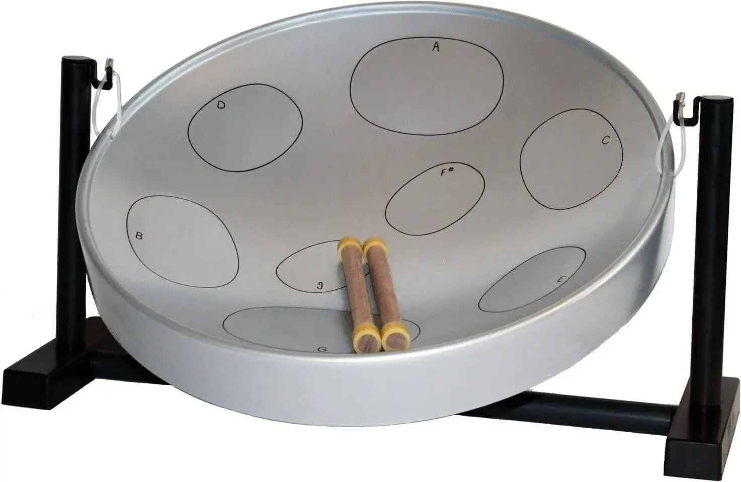 Стил-драм Jumbie Jam W1084 G Diatonic, серебристый, с настольной стойкой