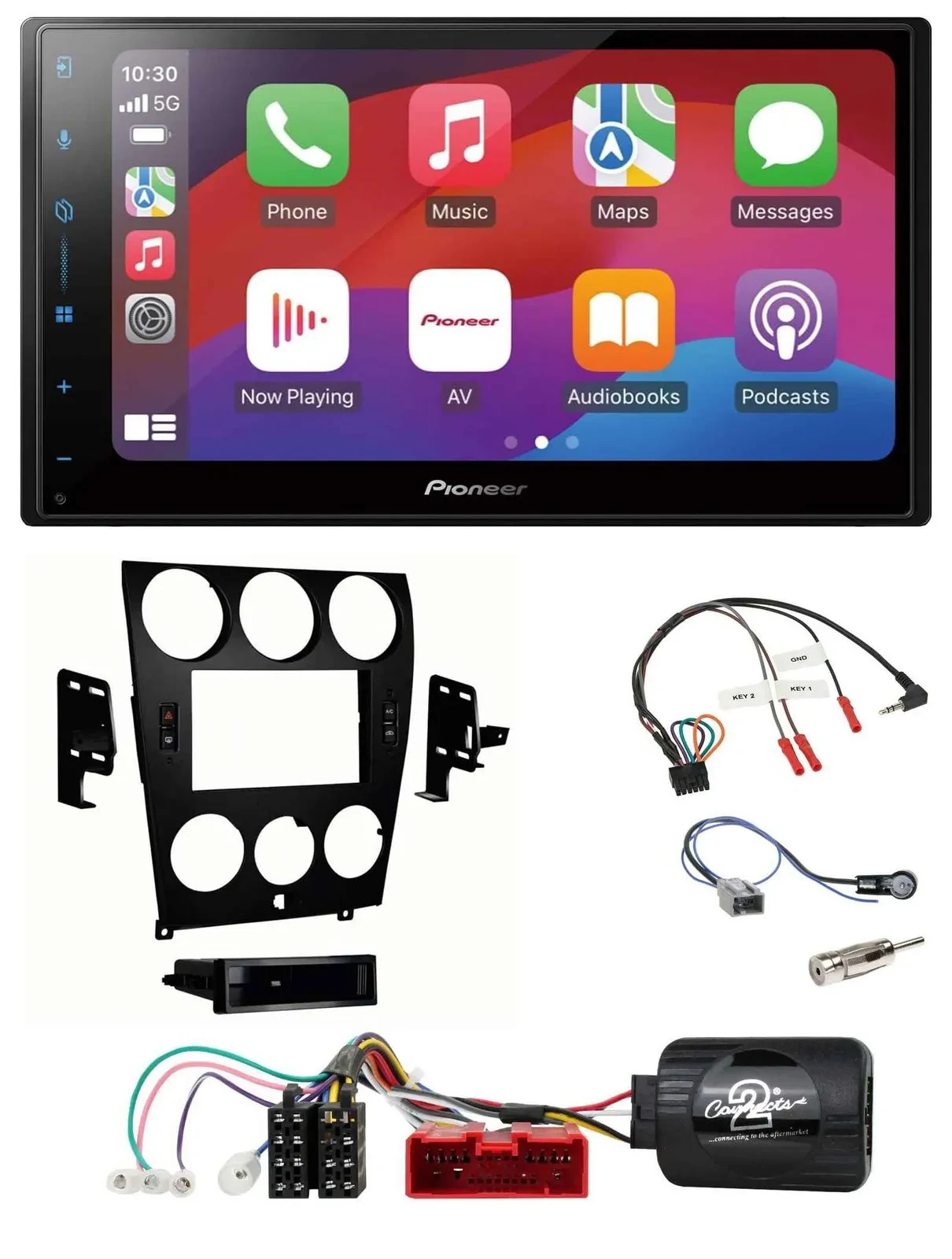Pioneer DAB USB Lenkrad Bluetooth 2DIN Autoradio für Mazda 6 2006-2008