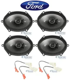 Kicker 6x8" Front+Rear Car Speaker Replacement For 2011-15 Ford F-650/750
