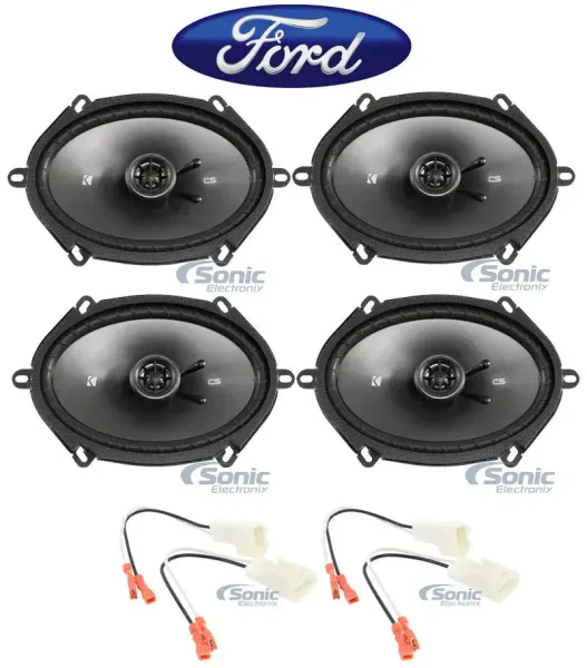 Kicker 6x8" Front+Rear Car Speaker Replacement For 2011-15 Ford F-650/750