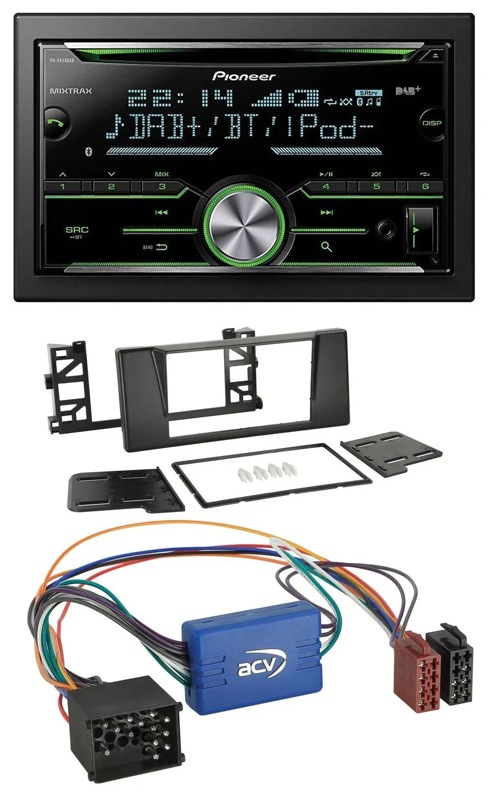 Pioneer Bluetooth MP3 DAB 2DIN USB CD Autoradio für BMW X5 E53 5er E39 Rundpin A