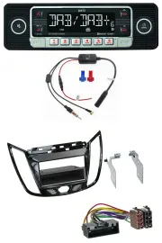 Dietz MP3 DAB Bluetooth USB Autoradio für Ford C-Max Kuga Klavierlack schwarz
