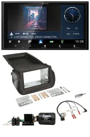 Kenwood Bluetooth 2DIN USB DAB Lenkrad Autoradio für Citroen Nemo Fiat Fiorino P