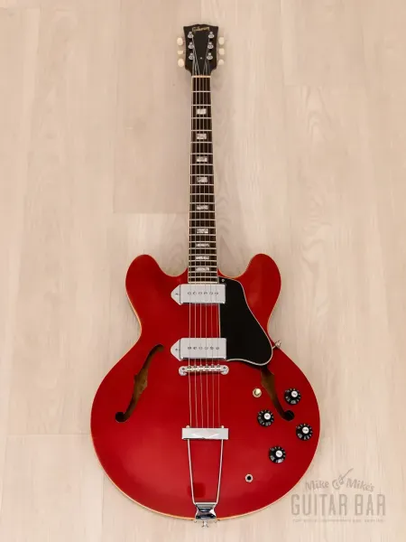 Электрогитара полуакустическая Gibson ES-330 TDC Hollowbody P90 Sparkling Burgundy w/case USA 1968