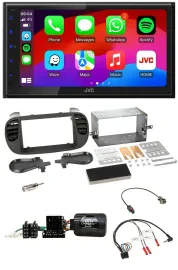 JVC Bluetooth USB Lenkrad 2DIN DAB Autoradio für Fiat 500 08-15 soft touch