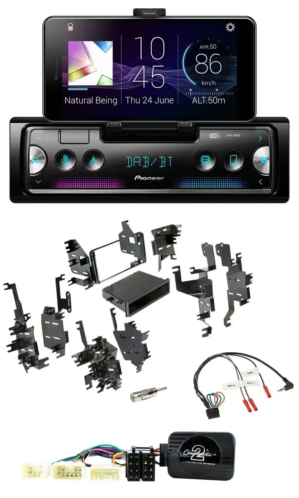 Автомагнитола для Toyota RAV4 Pioneer USB Bluetooth DAB (2001–2005)