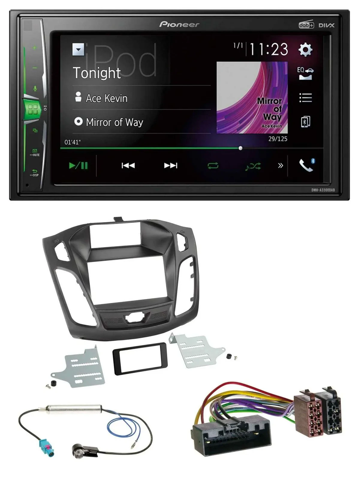 Автомагнитола для Ford Focus (2011–2014) Pioneer 2DIN MP3 DAB USB Bluetooth