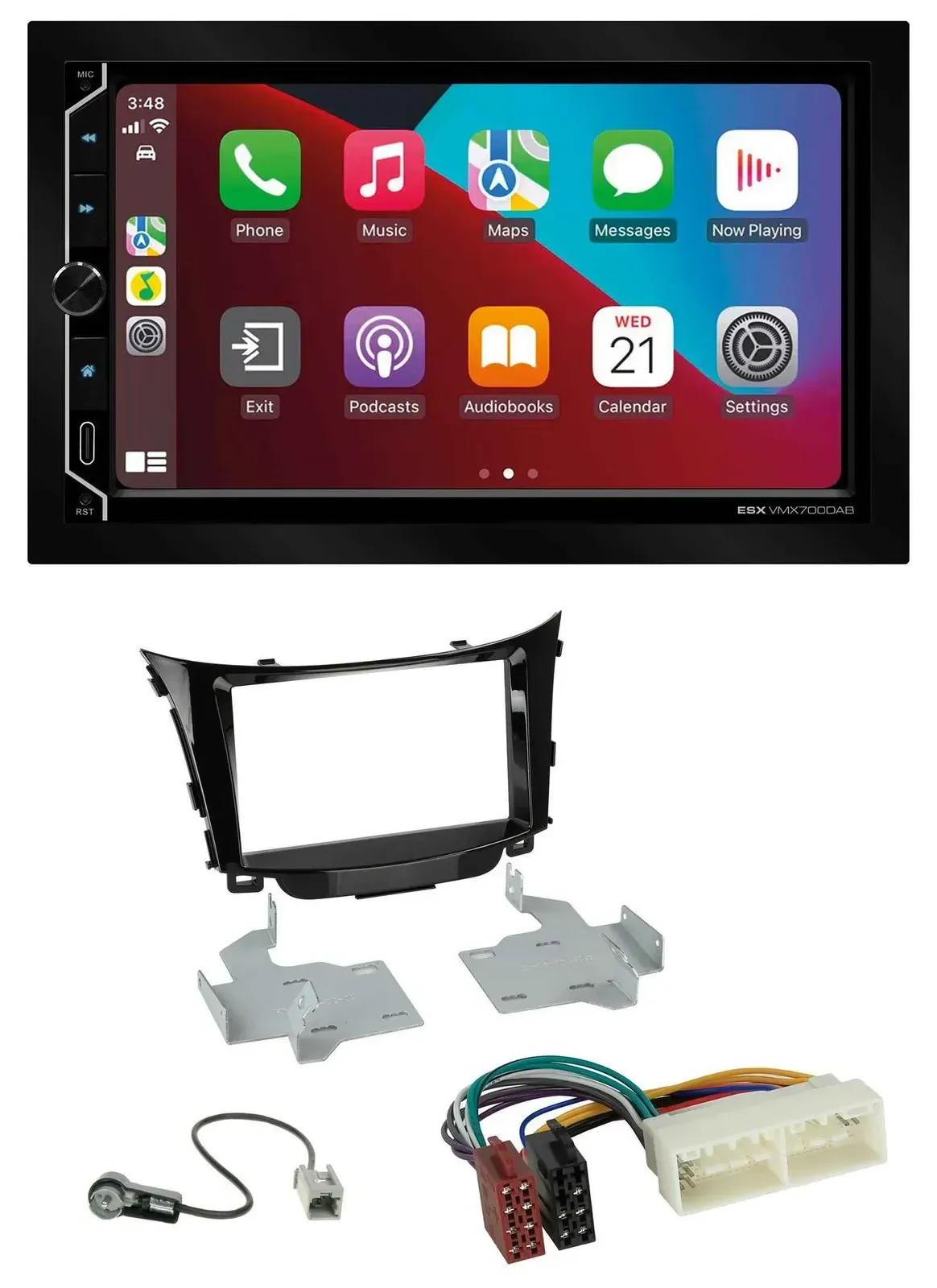 ESX 2DIN DAB USB MP3 Bluetooth Autoradio für Hyundai I30 (ab 2017)