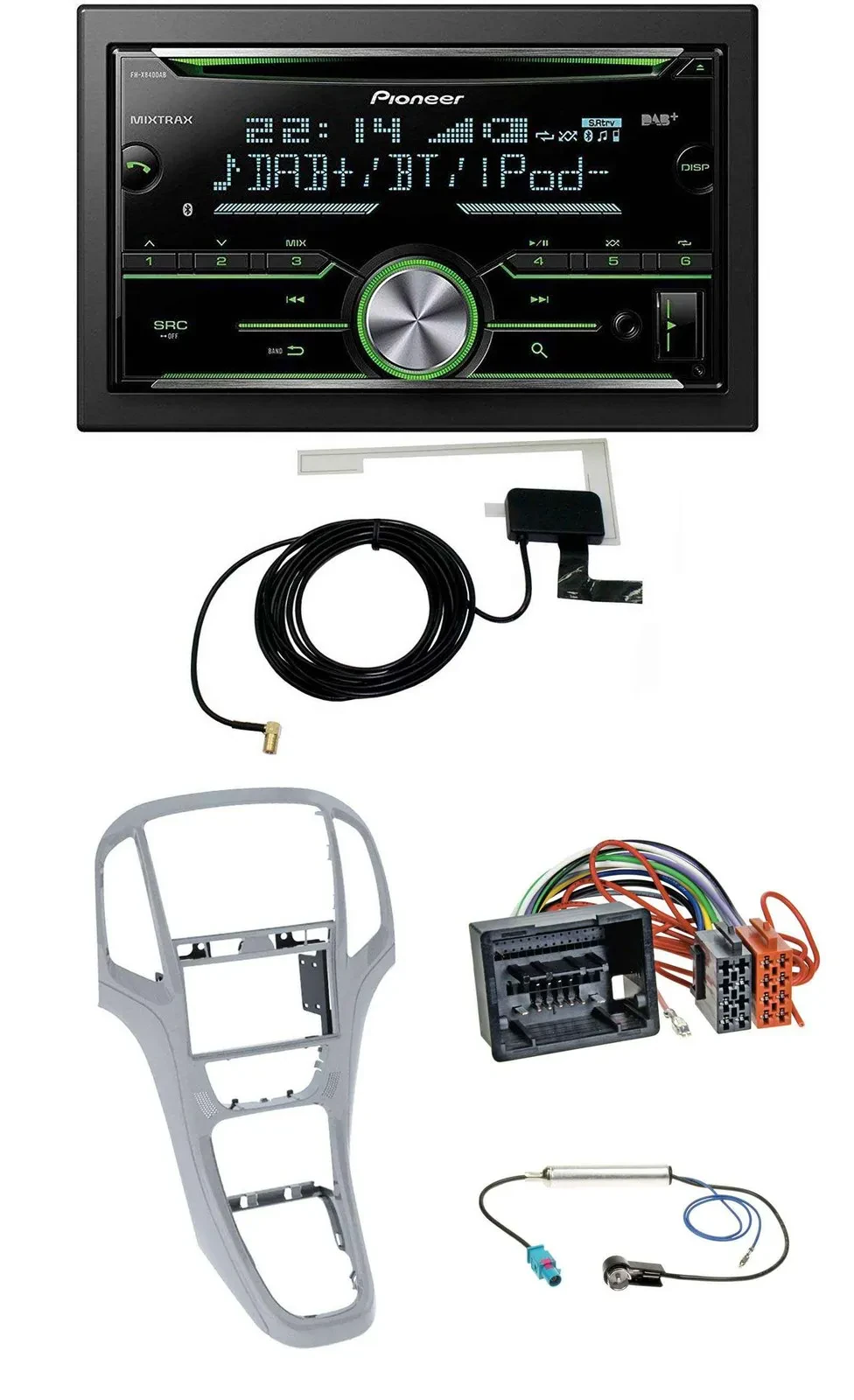 Автомагнитола Pioneer 2DIN CD/USB/MP3 Bluetooth DAB для Opel Astra J (с 2009)