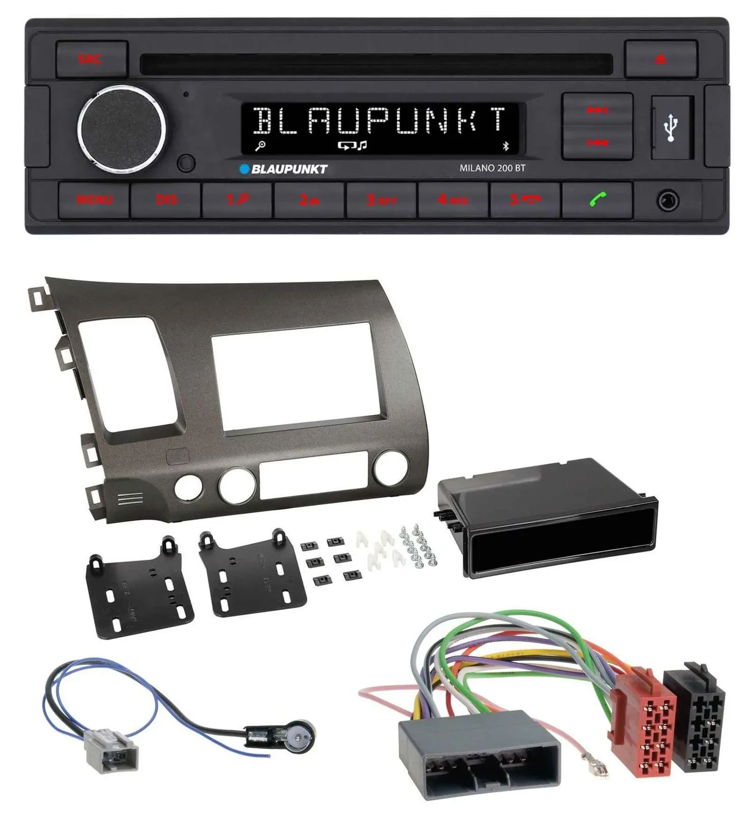 Blaupunkt MP3 USB CD Bluetooth AUX Autoradio für Honda Civic Hybrid FD3 06-10 an