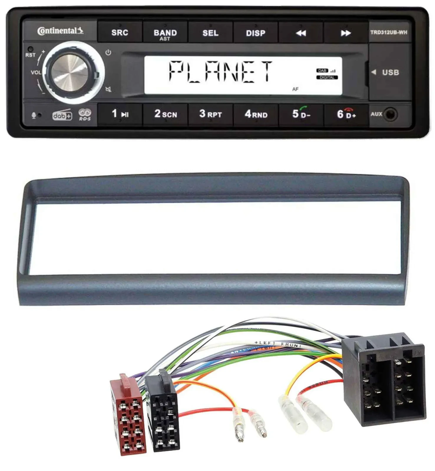 Continental USB 1DIN AUX DAB MP3 Autoradio für Alfa Romeo Spider GTV 1994-2005