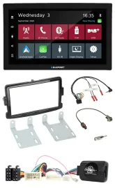 Blaupunkt DAB Bluetooth USB Lenkrad 2DIN Autoradio für Dacia Sandero ab 13 piano