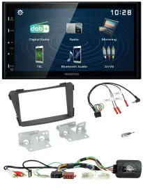 Kenwood 2DIN Bluetooth Lenkrad USB DAB Autoradio für Hyundai i40 11-19 AUX USB s