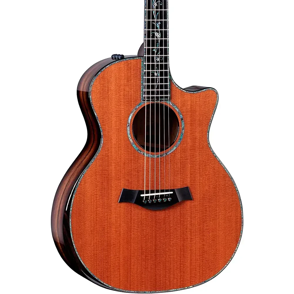 Электроакустическая гитара Taylor C14ce-B5003 Grand Auditorium, секвойя Sinker/чёрная лимба, натуральный, 6-струнная, правосторонняя, с кейсом