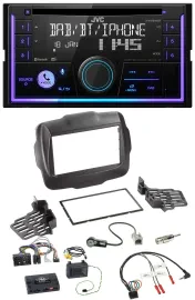 JVC Lenkrad USB 2DIN DAB Bluetooth CD Autoradio für Jeep Renegade ab 2015