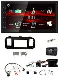 JVC USB Bluetooth Lenkrad DAB 2DIN Autoradio für Citroen Jumpy Erstausst. DIN Sp
