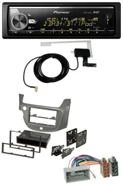 Автомагнитола для Honda Jazz (с 2009) Pioneer Bluetooth, DAB, USB, MP3 серебристая