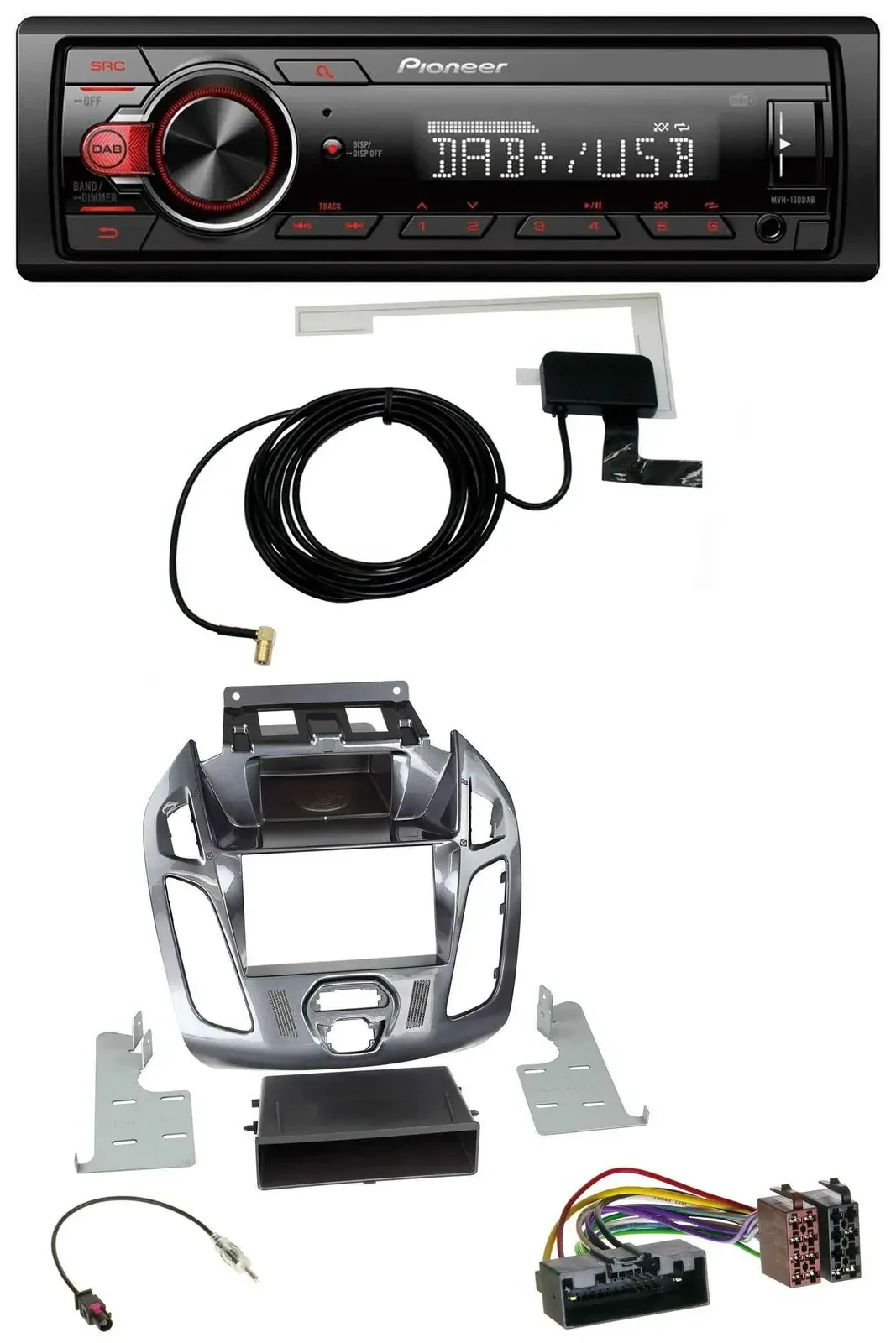 Автомагнитола для Ford Transit/Connect (2012–2018) Pioneer 1DIN MP3 DAB USB AUX без дисплея
