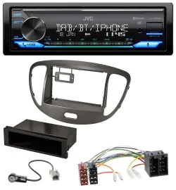 JVC Bluetooth DAB USB MP3 Autoradio für Hyundai i10 2008-2013 dunkelsilber