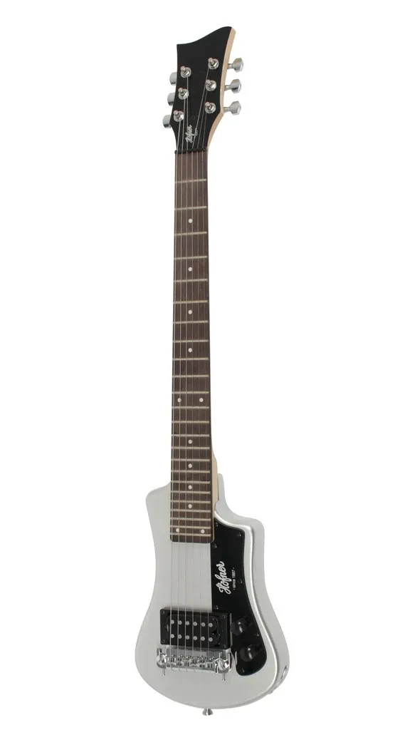 HÖFNER Shorty E-Gitarre, Metallic Silver