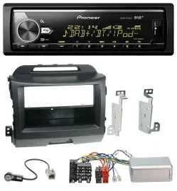 Pioneer Bluetooth USB DAB Lenkrad Autoradio für Kia Sportage 3 10-15 schwarz