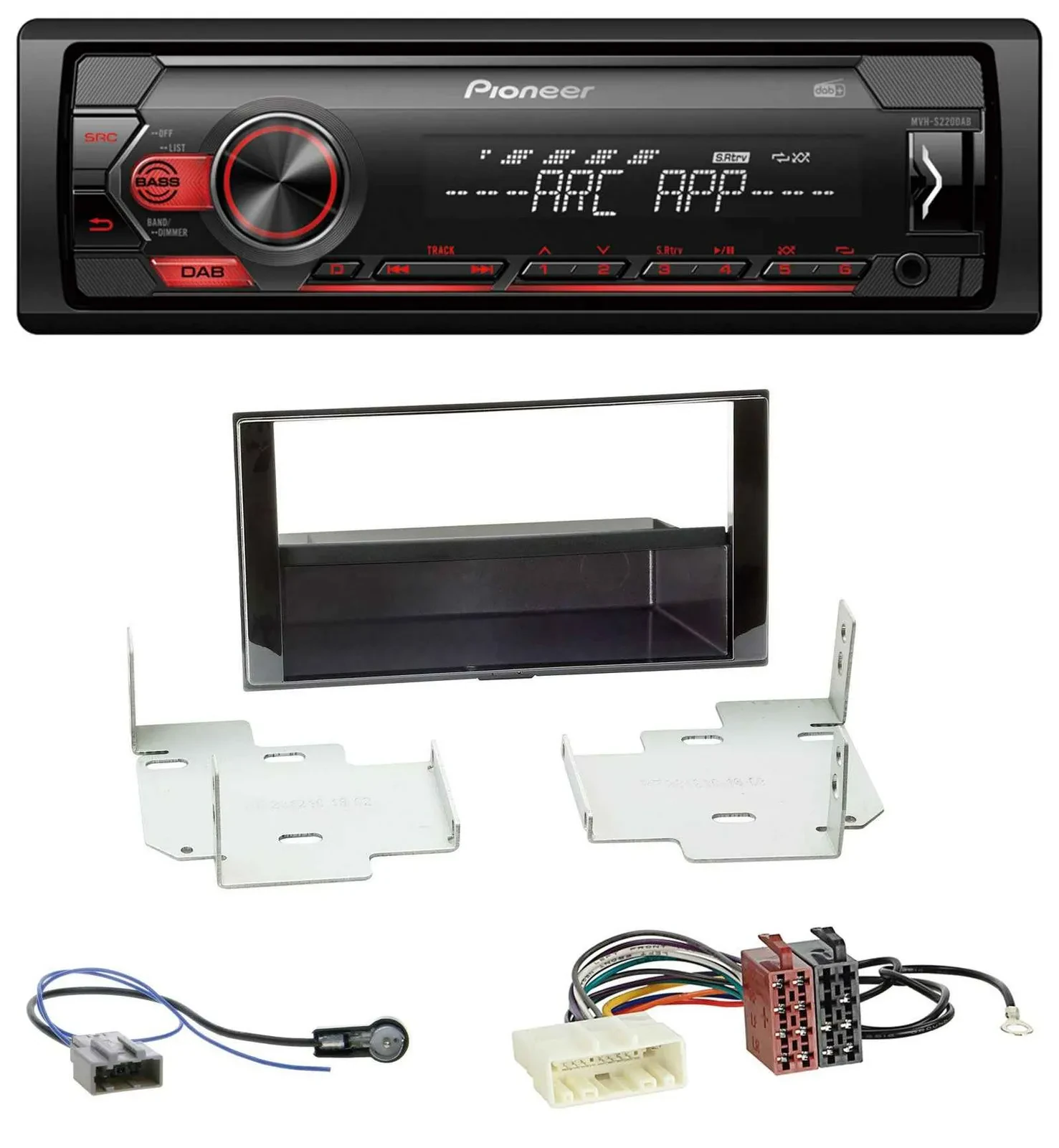 Автомагнитола для Nissan Micra/Note (с 2013) Pioneer DAB, 1 DIN, MP3, AUX, USB