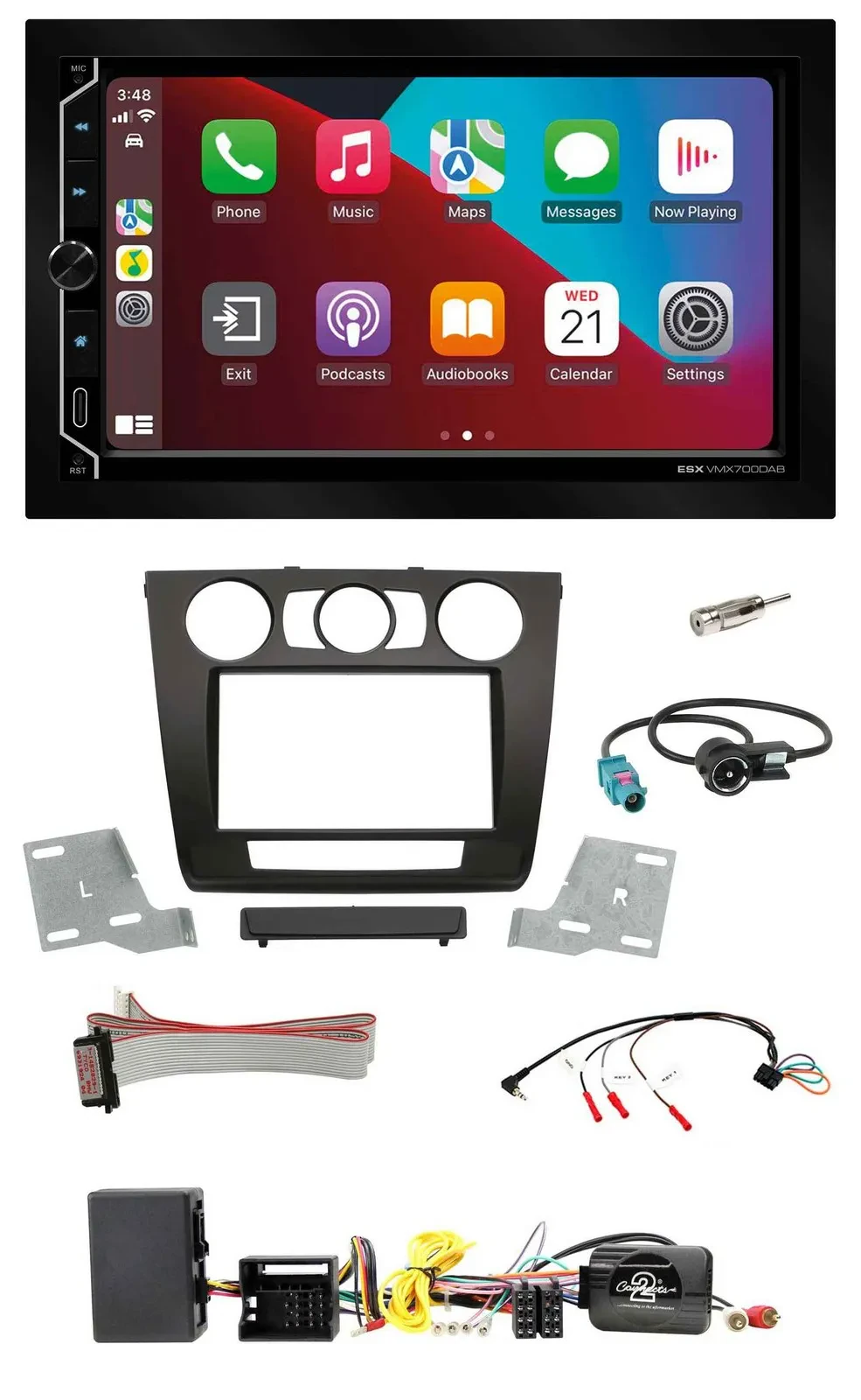 Автомагнитола для BMW 1 Series (E87/E8) ESX 2DIN, DAB, USB, Bluetooth