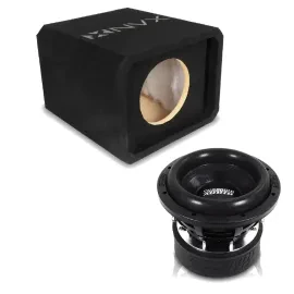 NVX NE81P Single 8" Slot Ported 3/4" MDF Sub Enclosure w/ 8" SA  Dual Subwoofer