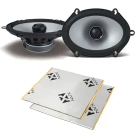 Alpine S2-S68 150W RMS 6x8" Coaxial Car Speakers with Sound Damping