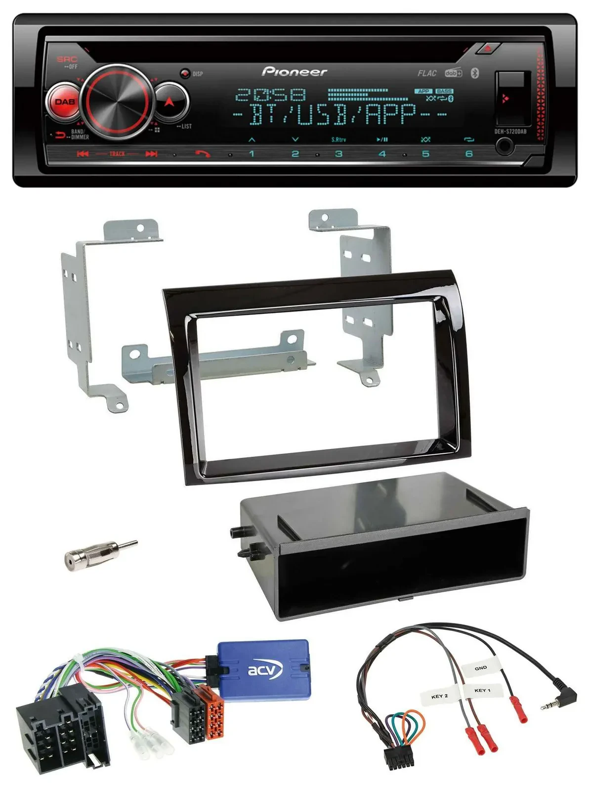 Автомагнитола Pioneer DAB, CD, Bluetooth, USB для Fiat Ducato 2008–2011