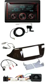 Pioneer 2DIN Lenkrad DAB USB CD Bluetooth Autoradio für Kia Ceed ab 2012 glänzen